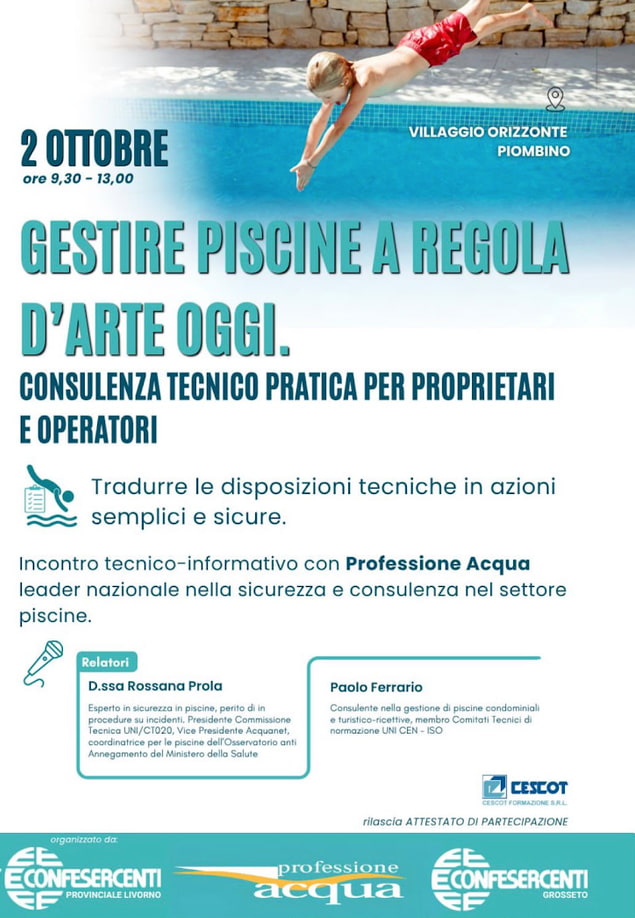 Gestire piscine a regola d'arte oggi